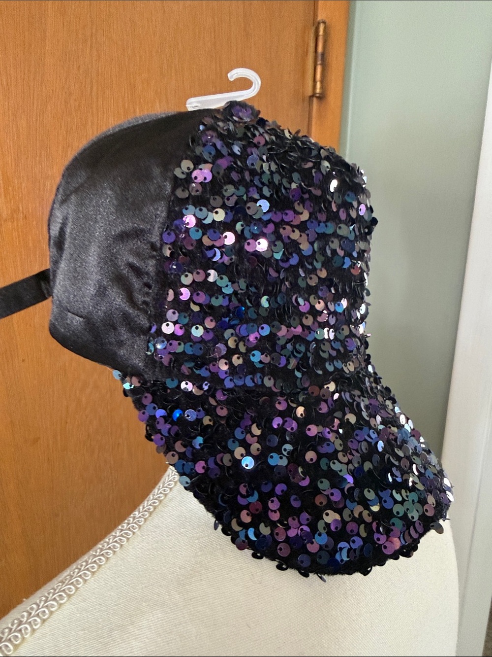 NEW Black Sequin Baseball Cap - Women Accessories